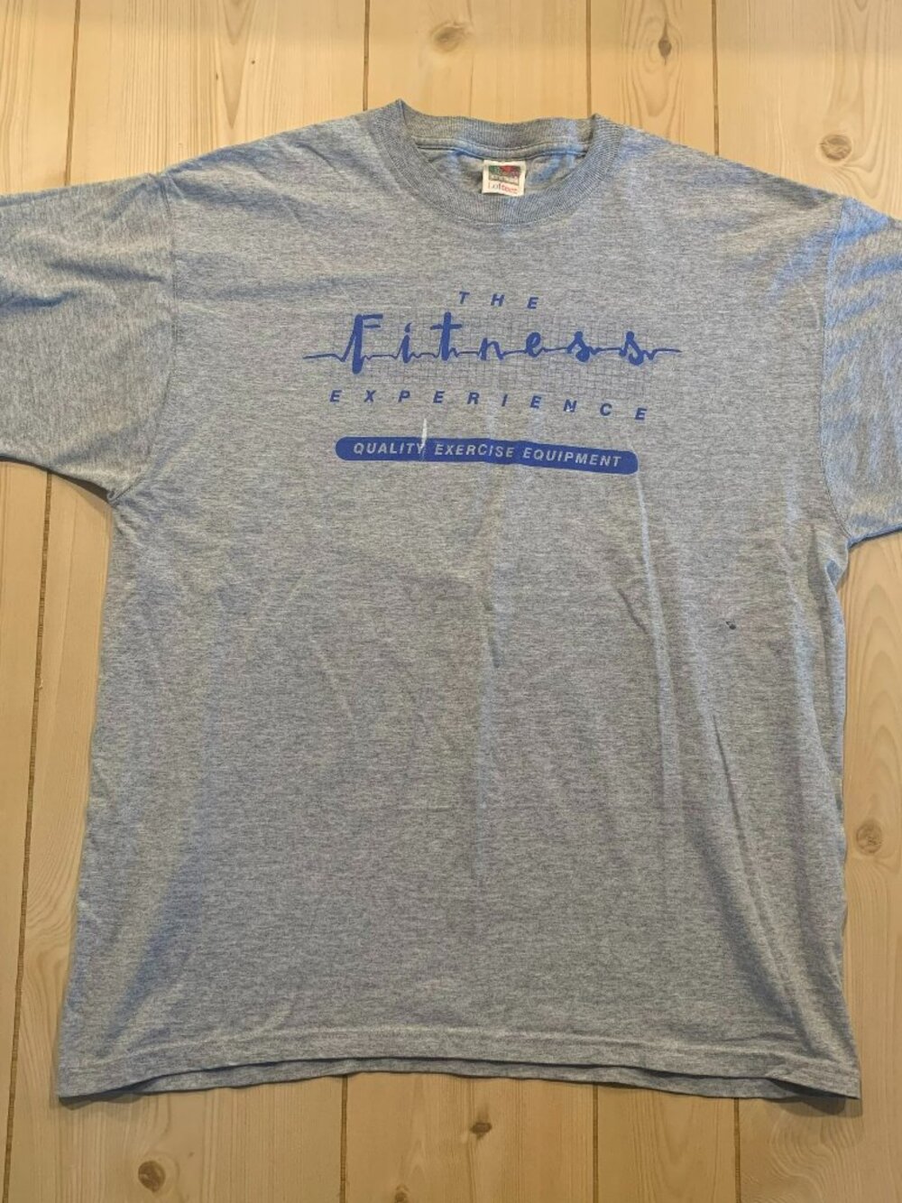 Vintage Y2K The Fitness Experience Quality Exercise Equipment Gym T-Shirt XL